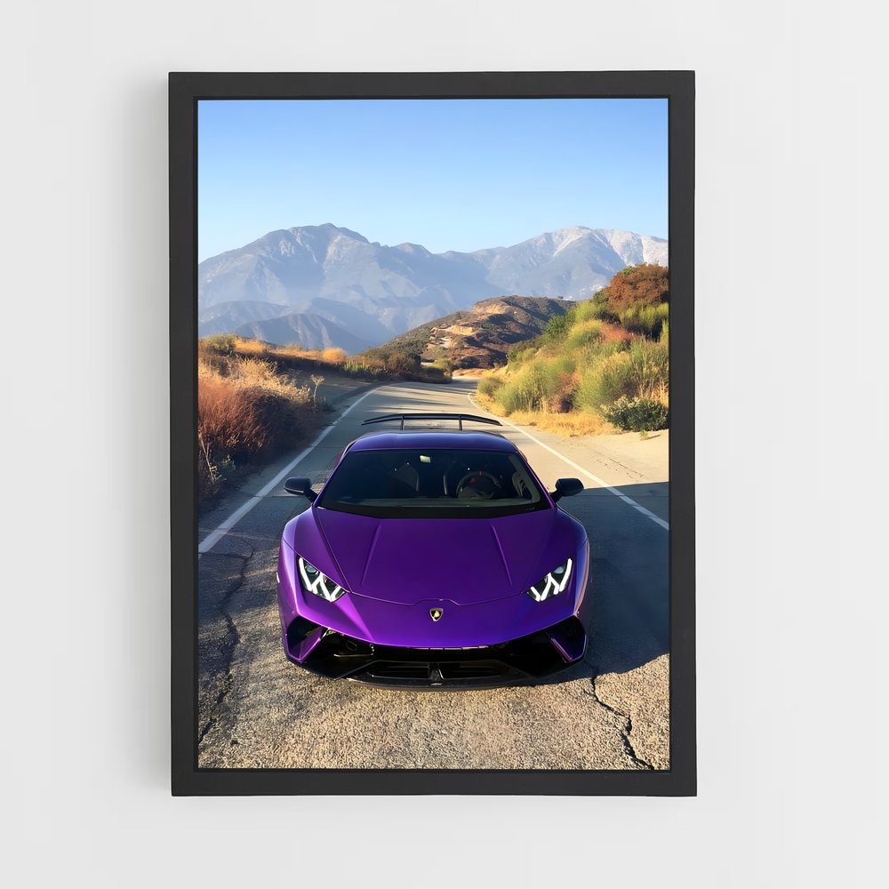 Poster Huracan Violet – affiche Lamborghini (vue 2)